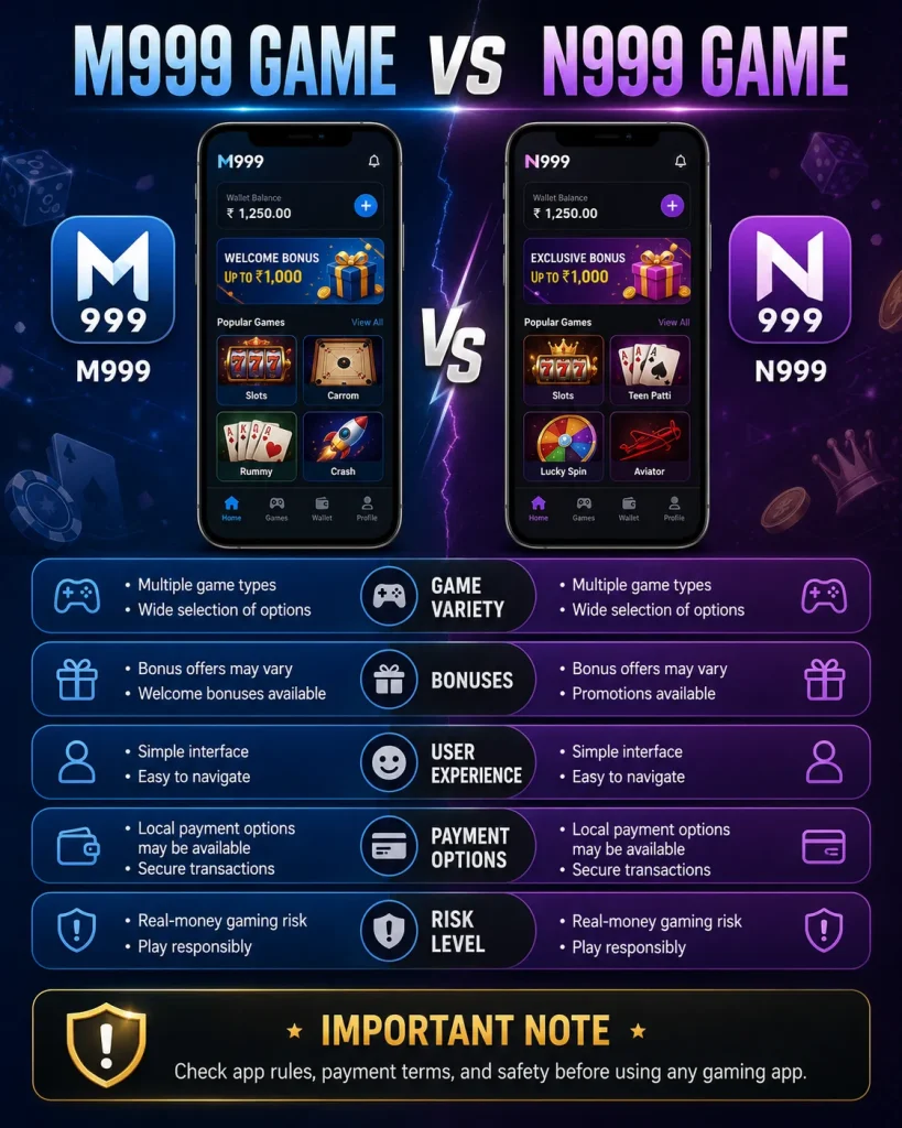 M999 Game Vs N999 Game